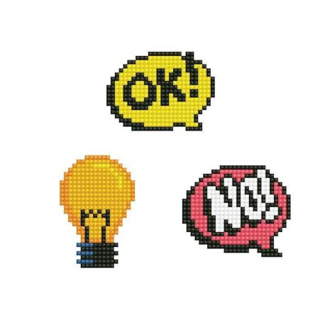 Diamond painting-Diamond Dotz Dotzies 3 Stickers Multi Pack-HMMM-Needleart World-dtz12-024