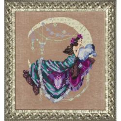 Borduurpatroon met speciale materialen Moon Flowers Mirabilia Designs-137s