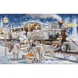 Borduurpakket Santa’s Express White Luca-S-bu5038