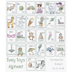 Borduurpakket Baby Toys Alphabet Leti Stitch-l8063