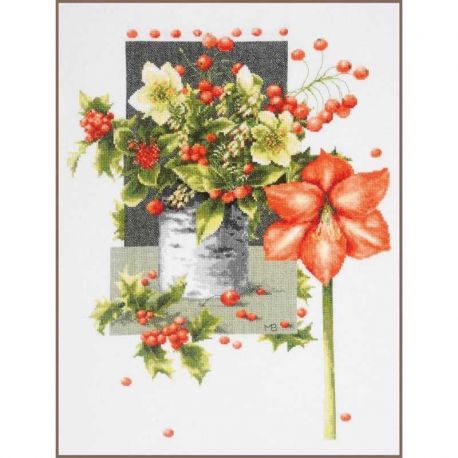 Borduurpakket Holly Jolly Amaryllis LanArte PN-0198291
