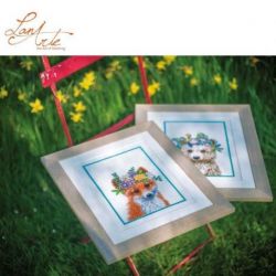 Borduurpakket Beer met bloemenkroon LanArte PN-0200867