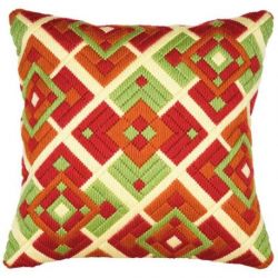 Borduurpakket Spansteekkussen vierkanten 1530-2009 Vervaco PN-0010873