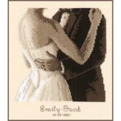 Borduurpakket Huwelijkstegel Emily en Jacob 2002-75488 Vervaco PN-0012190