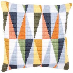 Borduurpakket Spansteekkussen Bargello driehoeken Vervaco PN-0147911