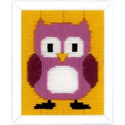 Borduurpakket Spansteekpakket Paarse uil Vervaco PN-0151019