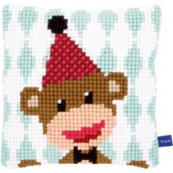 Borduurpakket Kussen Circusaapje 1 Vervaco PN-0153901