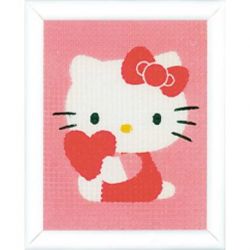 Borduurpakket Hello Kitty met hart Vervaco PN-0155324