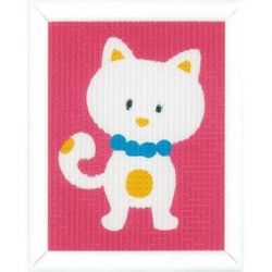 Borduurpakket Kinderpakket Leuk poesje Vervaco PN-0156900