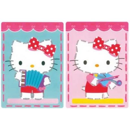 Borduurpakket Borduurkaarten Kitty speelt Muziek - set van 2 Vervaco PN-0157762