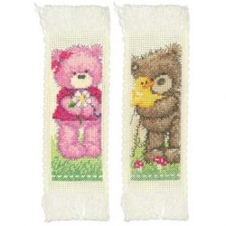 Borduurpakket Bladwijzer Popcorn en Brie set van 2 Vervaco PN-0166089