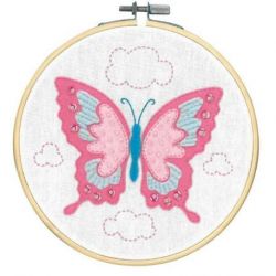 Knutselpakket met vilt Vlinder Vervaco PN-0180496