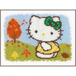 Borduurpakket Hello Kitty Herfst Vervaco PN-0148647