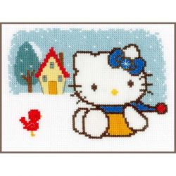 Borduurpakket Hello Kitty Winter Vervaco PN-0148648