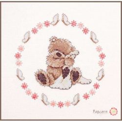 Borduurpakket Popcorn Ringed in flowers Vervaco PN-0011194