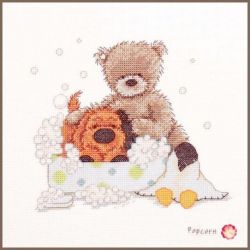 Borduurpakket Popcorn Bubble bath time Vervaco PN-0011220