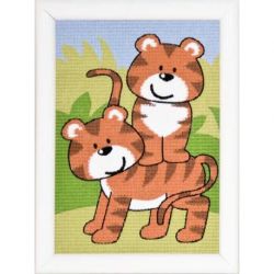 Borduurpakket Penelope Tijgers Vervaco PN-0145034