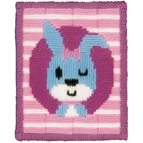 Spansteek borduurpakket knipogend konijntje Vervaco PN-0155644