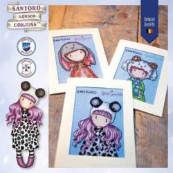 Borduurpakket Wenskaart Gorjuss set van 3 Vervaco PN-0203585