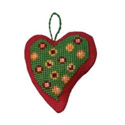 Borduurpakket stippen in hart Permin 01-0251