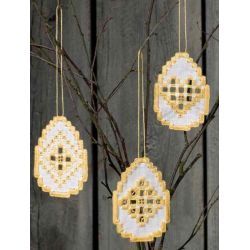 Borduurpakket paashangers hardanger eieren Permin 01-8841