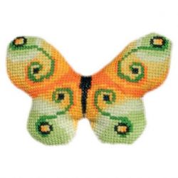 Borduurpakket Vlinder lichtgroen Permin 01-9405