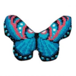 Borduurpakket Vlinder blauw Permin 01-9409