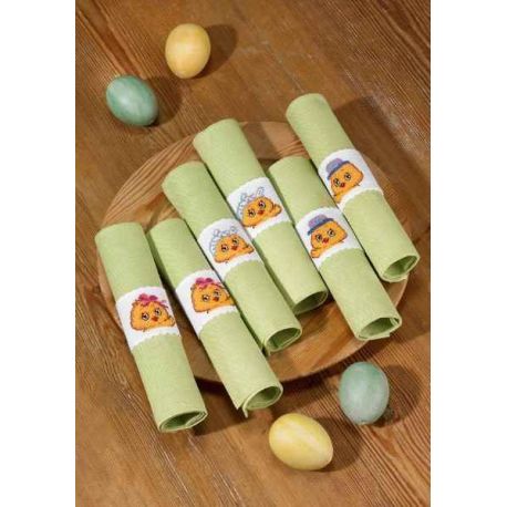 Borduurpakket Servetringen kuikens PERMIN 02-6547