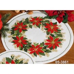 Borduurpakket kleedje kerststerren Eva Rosenstand 05-3861