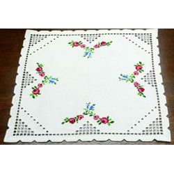 Borduurpakket kleedje hardanger en roosjes Permin 10-5734