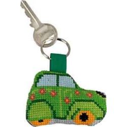 Borduurpakket Sleutelhanger groene auto PERMIN 11-6115