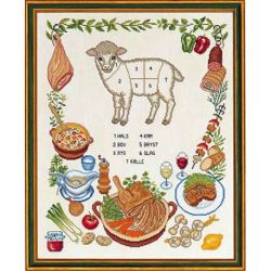 Borduurpakket Lam Eva Rosenstand 12-836