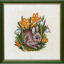 Borduurpakket Konijntje-narcissen Eva Rosenstand 12-889