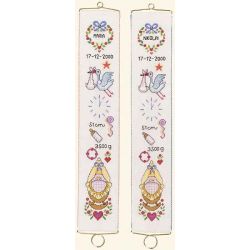 Borduurpakket Bellekoord-geboortetegel kind 2 Eva Rosenstand 13-280