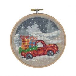 Borduurpakket Red truck Permin 13-8244