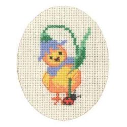 Borduurpakket wenskaart kuiken Permin 17-8367