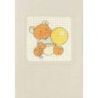 Borduurpakket Wenskaart Beertje ballon geel PERMIN 17-8444