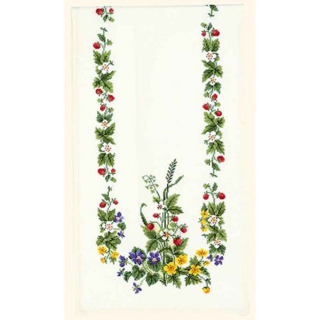 Borduurpakket Loper met aardbeien Eva Rosenstand 23-286