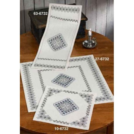 Borduurpakket dekservet blackwork inspiratie Permin 27-6732