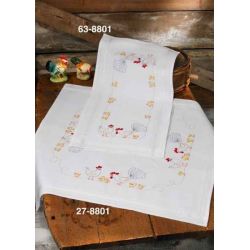 Borduurpakket dekservet kippenfamilie Permin 27-8801
