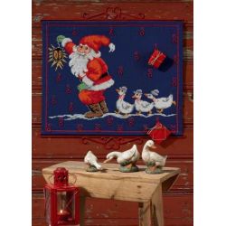 Borduurpakket Adventskalender Santa Claus PERMIN 34-4242