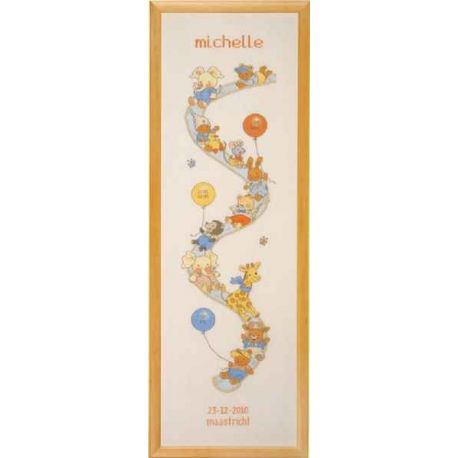 Borduurpakket Bobbi-Geboortelap Michelle PERMIN 35-2420