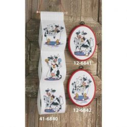 Borduurpakket toiletrolhouder blije koeien Permin 41-6840