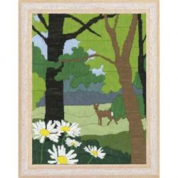 Borduurpakket Langsteekpakket hert in bos PERMIN 70-1657