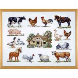 Borduurpakket Merklap boerderij PERMIN 70-6420