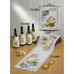 Borduurpakket loper paaskuikens Permin 75-4865