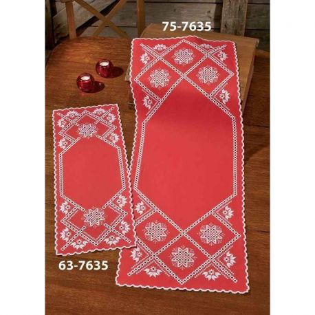 Borduurpakket loper hardanger sneeuwvlok Permin 75-7635