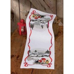 Borduurpakket loper kerstman-nacht Permin 75-7636