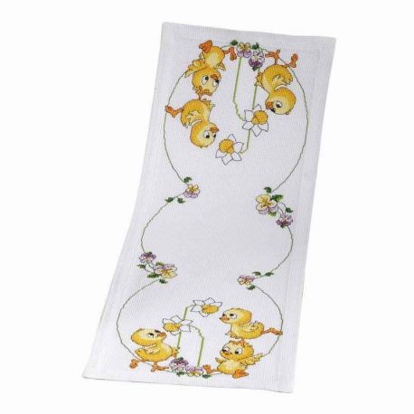 Borduurpakket loper paaskuikens Permin 75-7873