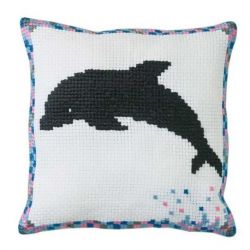 Borduurpakket kussentje dolfijn Permin 83-1301
